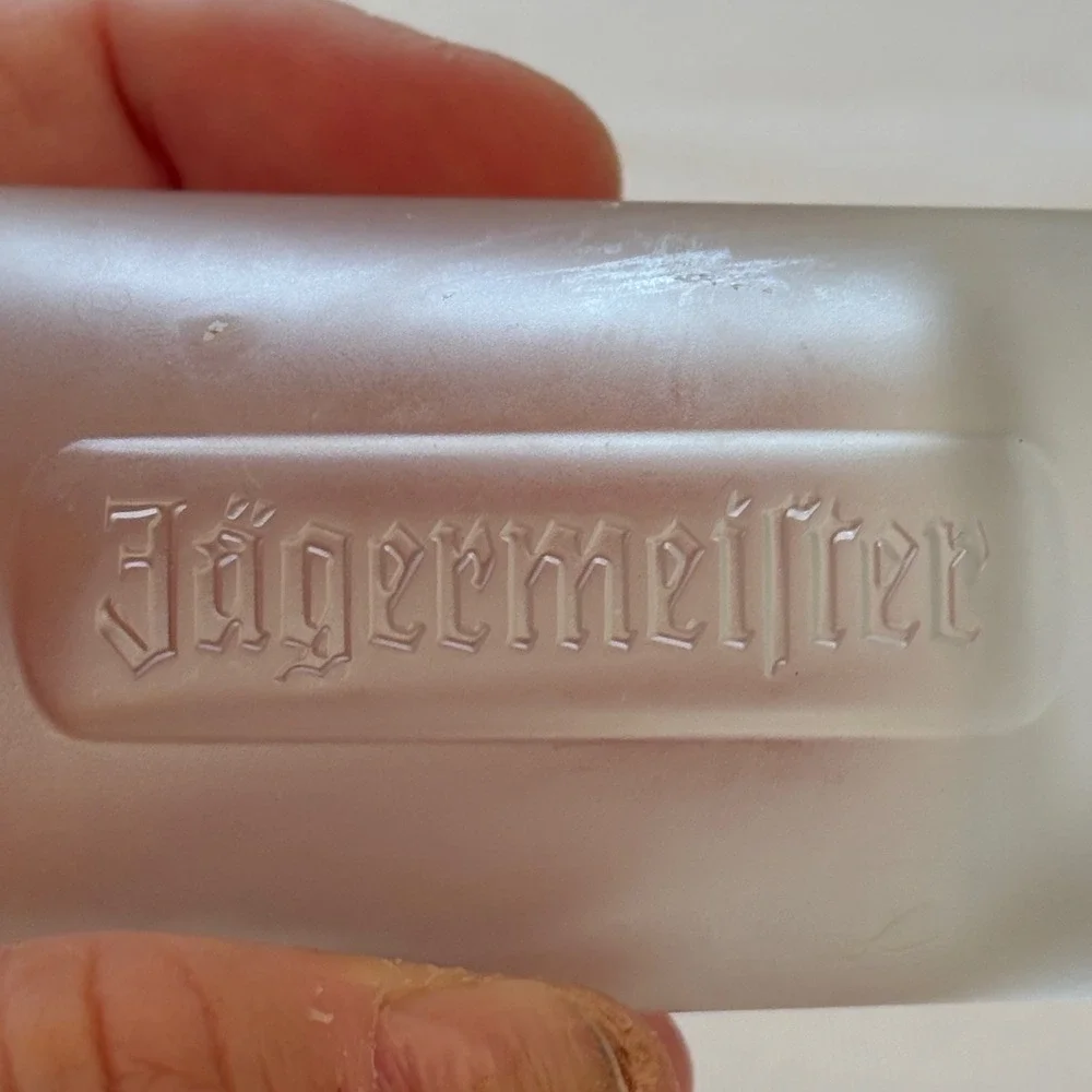 Jägermeister Frosted Shot Glass‎ 1 fl oz Embossed Logo Collectible Barware